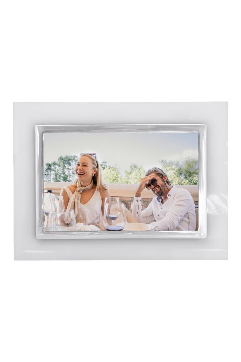 Bordered 4 x 6-Inch Picture Frame, Main, color, WHITE