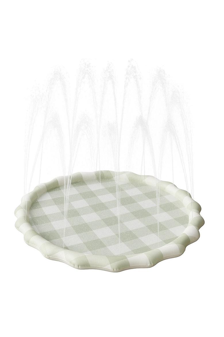 Gingham Splash Pad, Main, color, Green Gingham