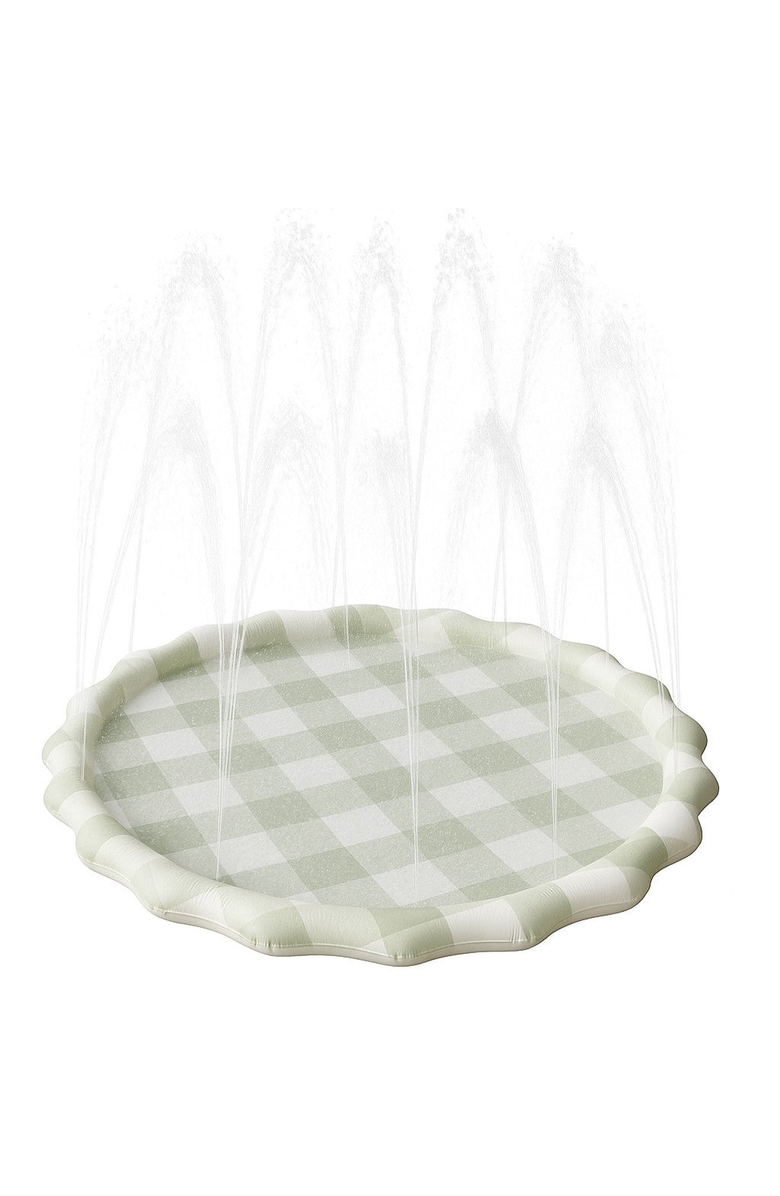 BROOKLYN NEUTRAL Gingham Splash Pad, Main, color, Green Gingham