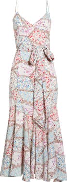 SUGARLIPS Minzi Floral Hagny Pleated Midi Dress