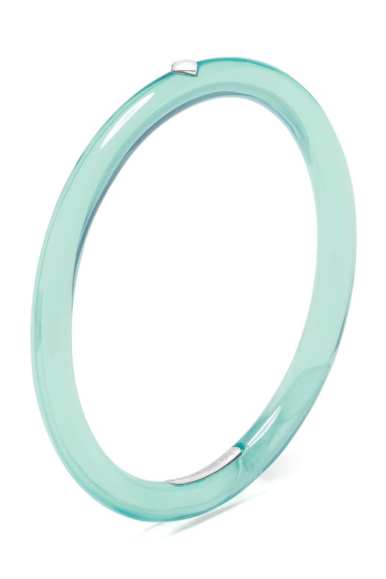 glow up thin bangle bracelet, Alternate, color, GREEN/ SILVER