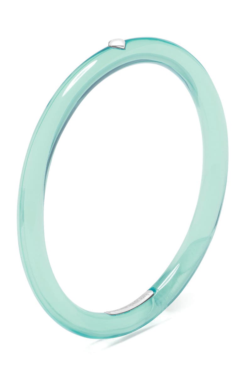 Kate Spade New York glow up thin bangle bracelet, Alternate, color, Green/ Silver
