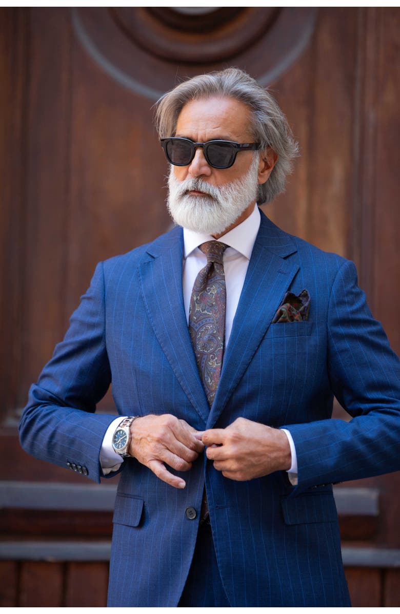 Elizabetta Marsala - Printed Madder Silk Tie for Men, Alternate, color, Sage Green