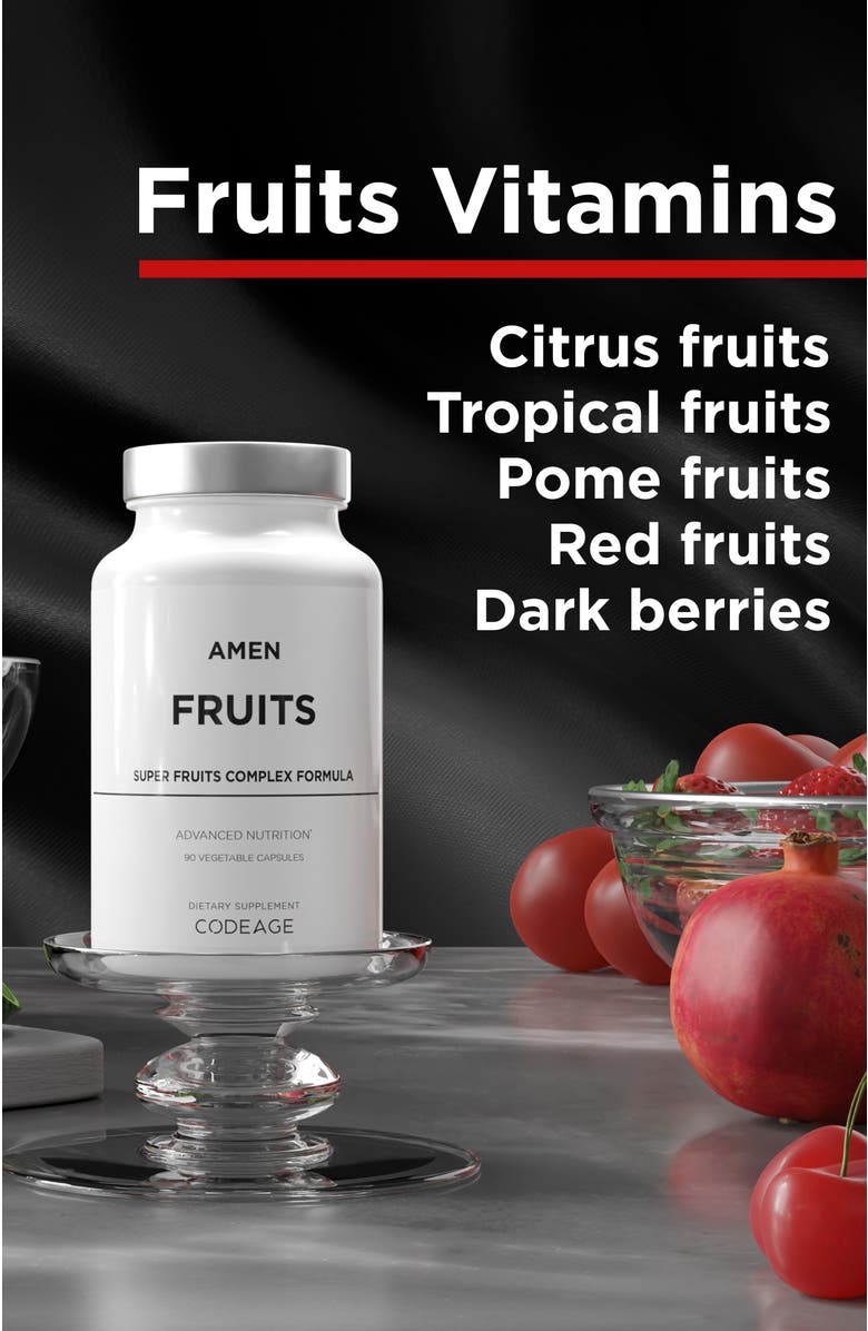 Codeage Amen Fruits Daily Vitamins Supplement, Alternate, color, White