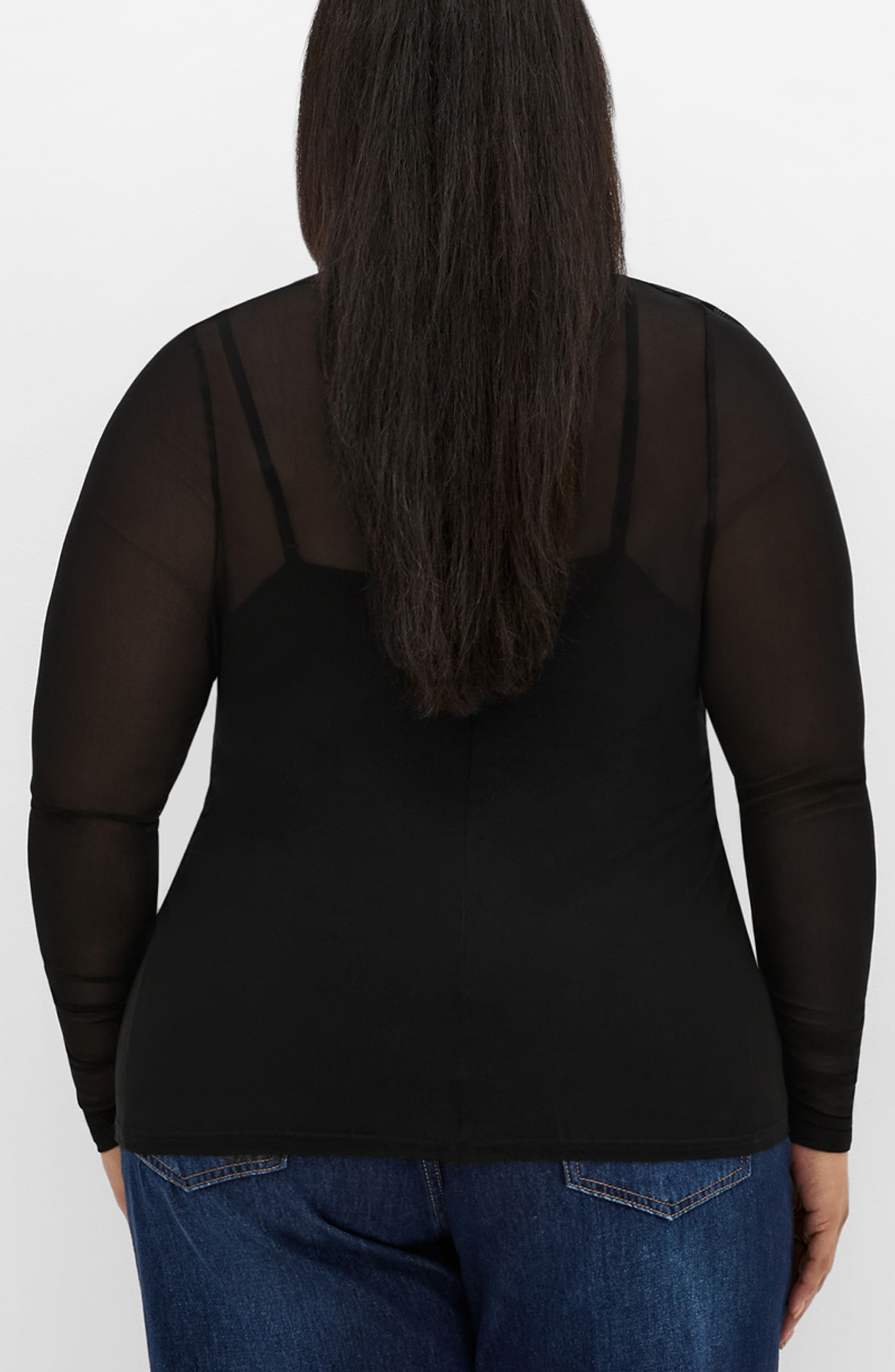 Lauryn Sheer Stretch Mesh Top - image 2