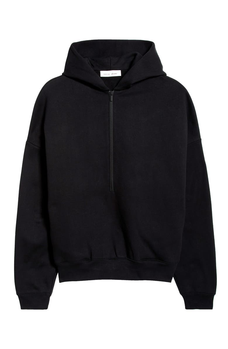 Fear of God Essentials Property Lounge Half Zip Hoodie, Main, color, Black