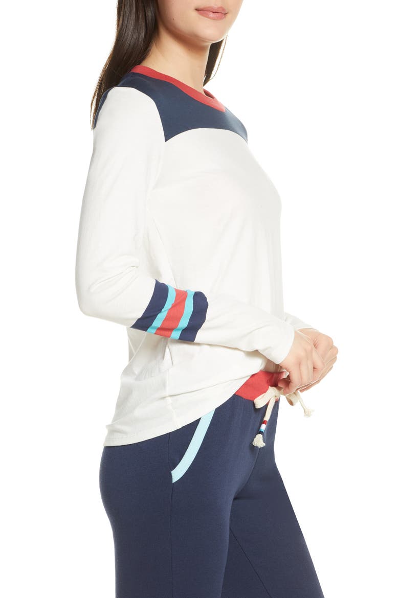 Colorblock Crewneck Pullover, Alternate, color, D WHITE
