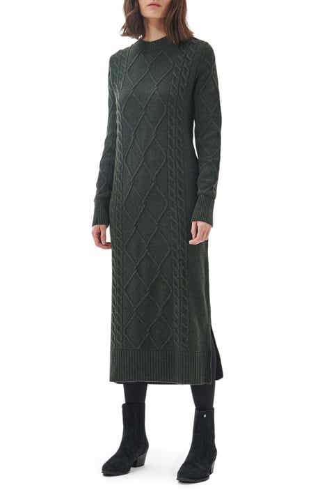 Barbour Burne Long Sleeve Wool Blend Sweater Dress