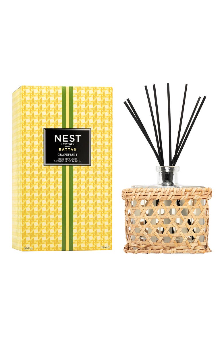 Rattan Grapefruit Reed Diffuser (Limited Edition), Main, color, NO COLOR