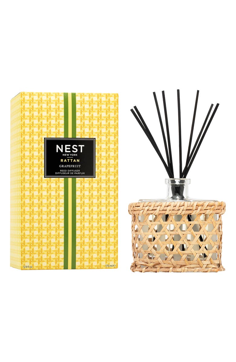 NEST New York Rattan Grapefruit Reed Diffuser, Main, color, 
