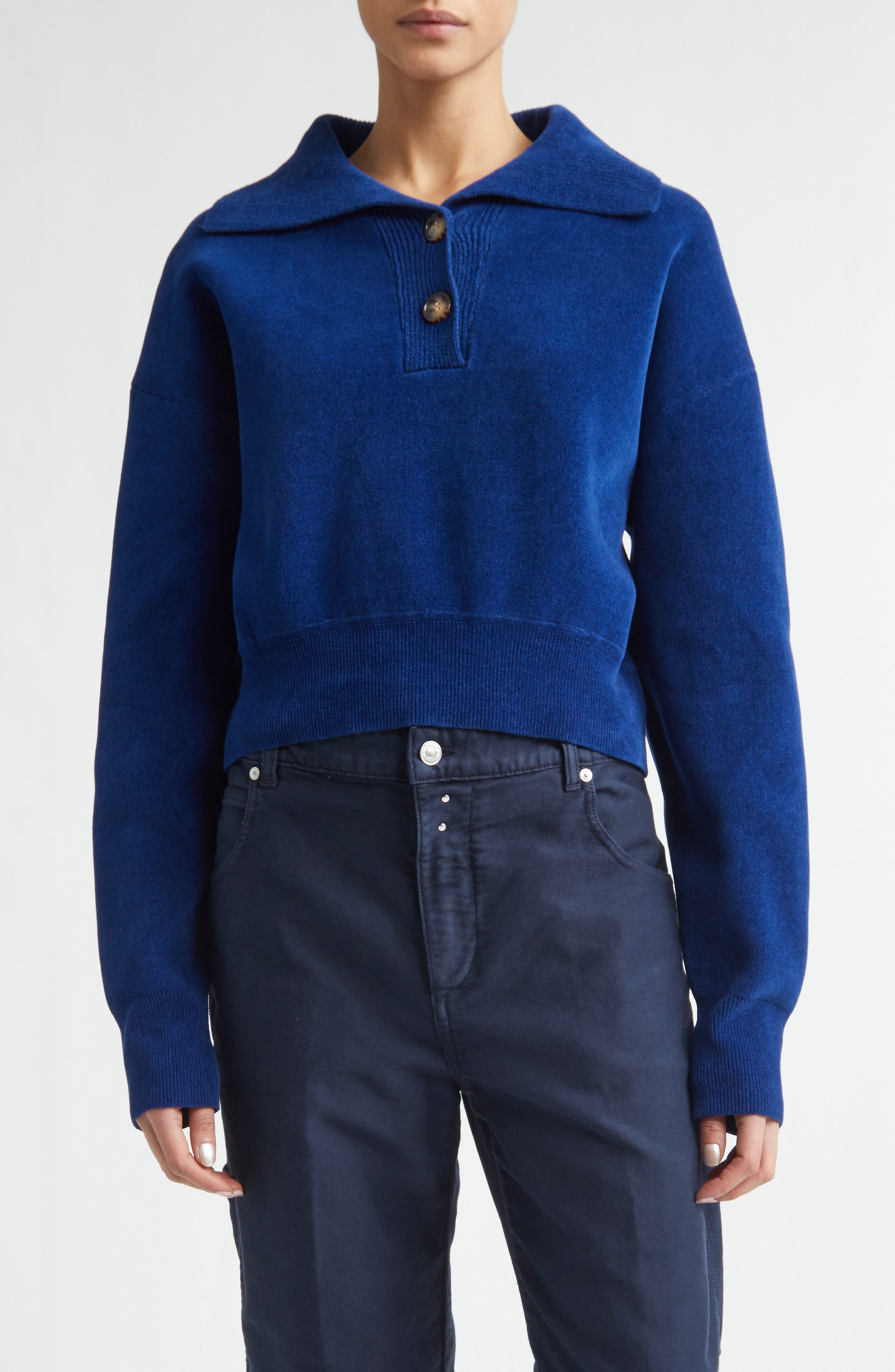 Chenille Polo Sweater