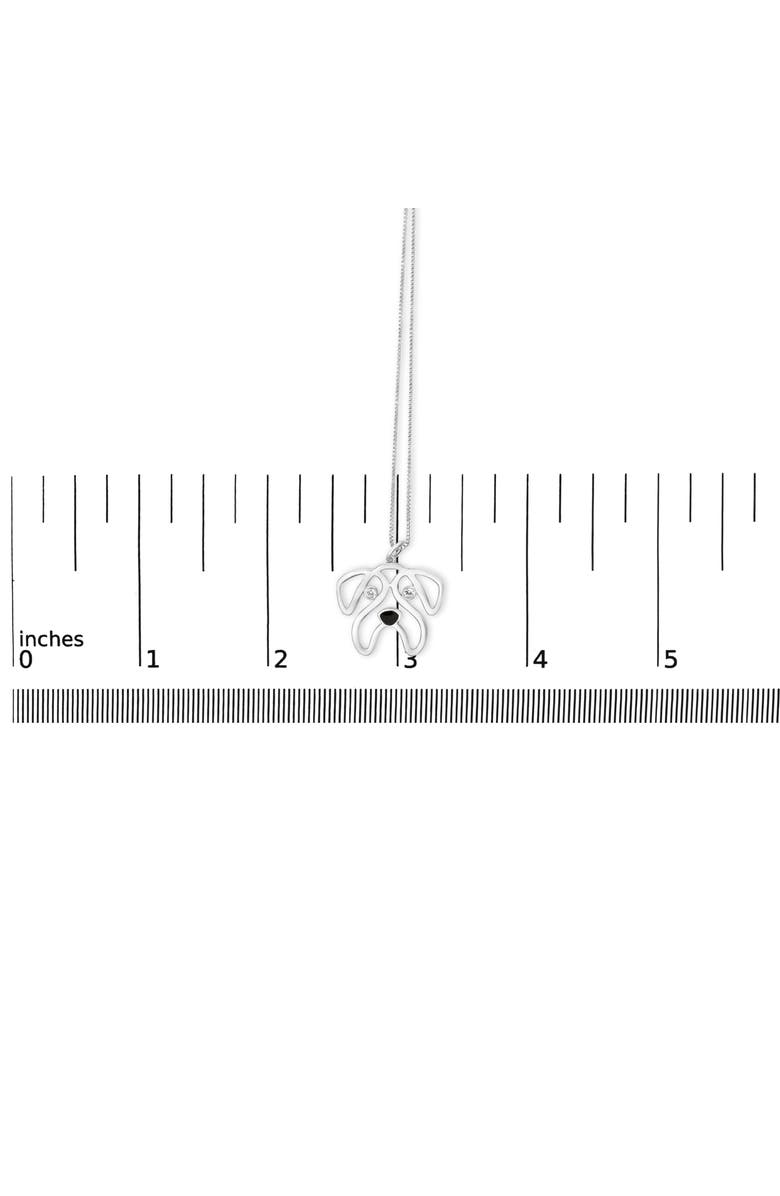 Haus of Brilliance Silver Diamond Accent Pug Dog Pendant Necklace, Alternate, color,