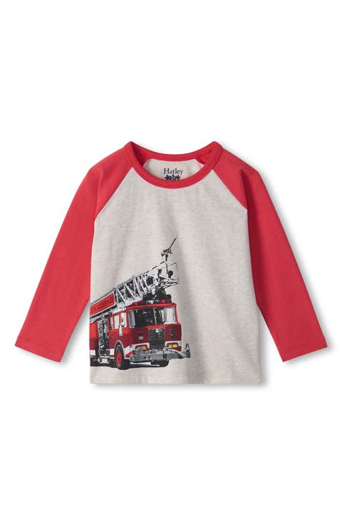 Kids' Firetruck Graphic Raglan T-Shirt