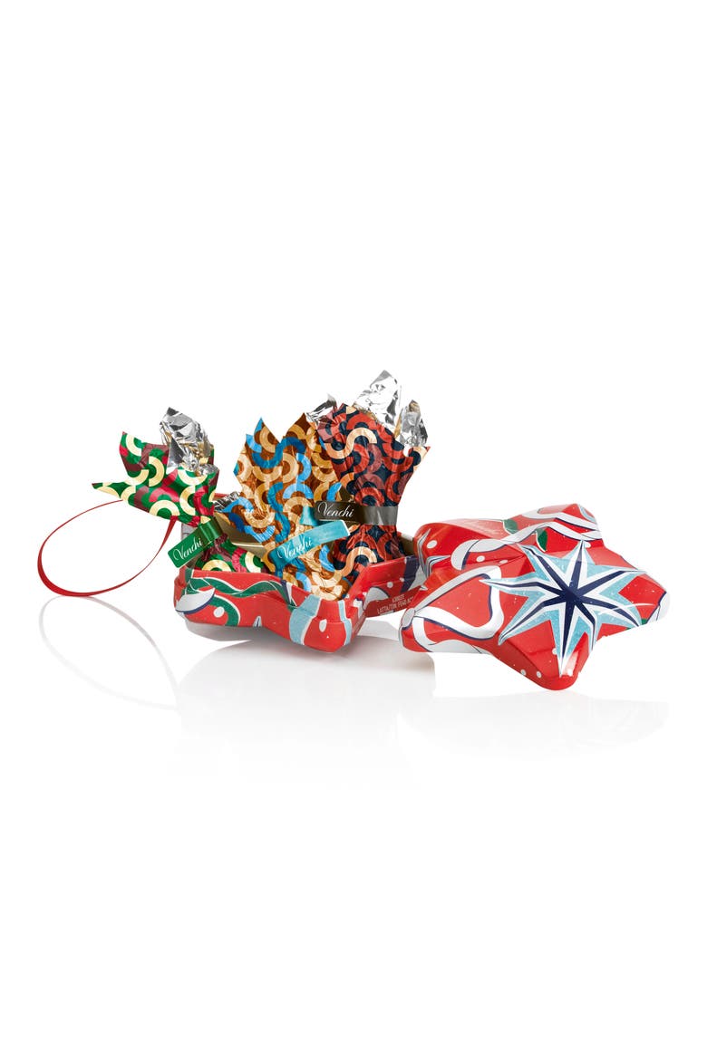 Holiday Star Tin Assorted Chocolates, Alternate, color, RED