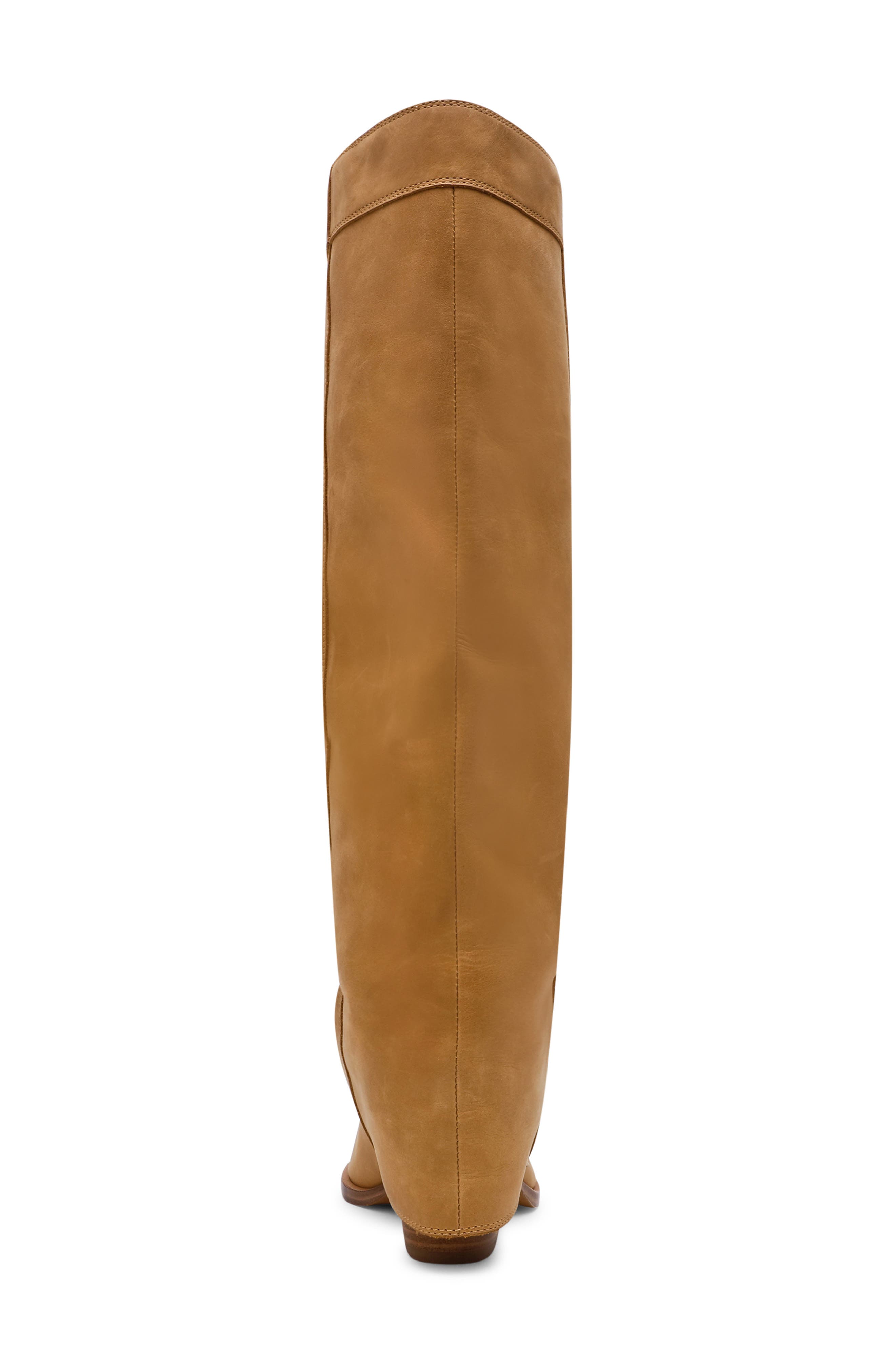 Steve Madden Winnick Foldover Knee High Boot, Alternate, color, Banana Leather