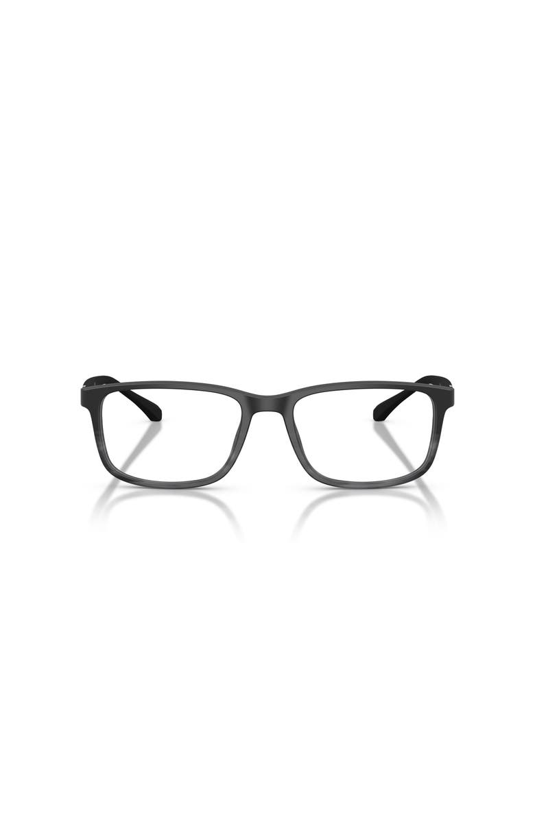 Emporio Armani 53mm Rectangle optical glasses, Alternate, color, Black
