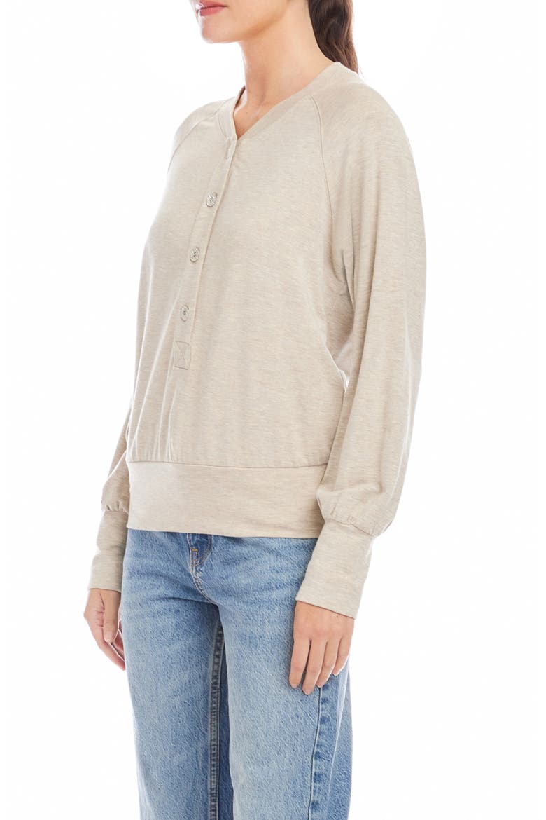 Mara Henley Top, Alternate, color, OATMEAL