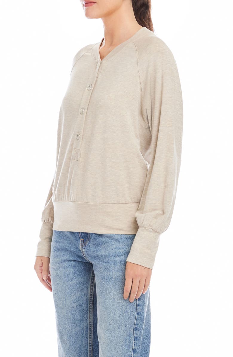 FIFTEEN TWENTY Mara Henley Top, Alternate, color, Oatmeal