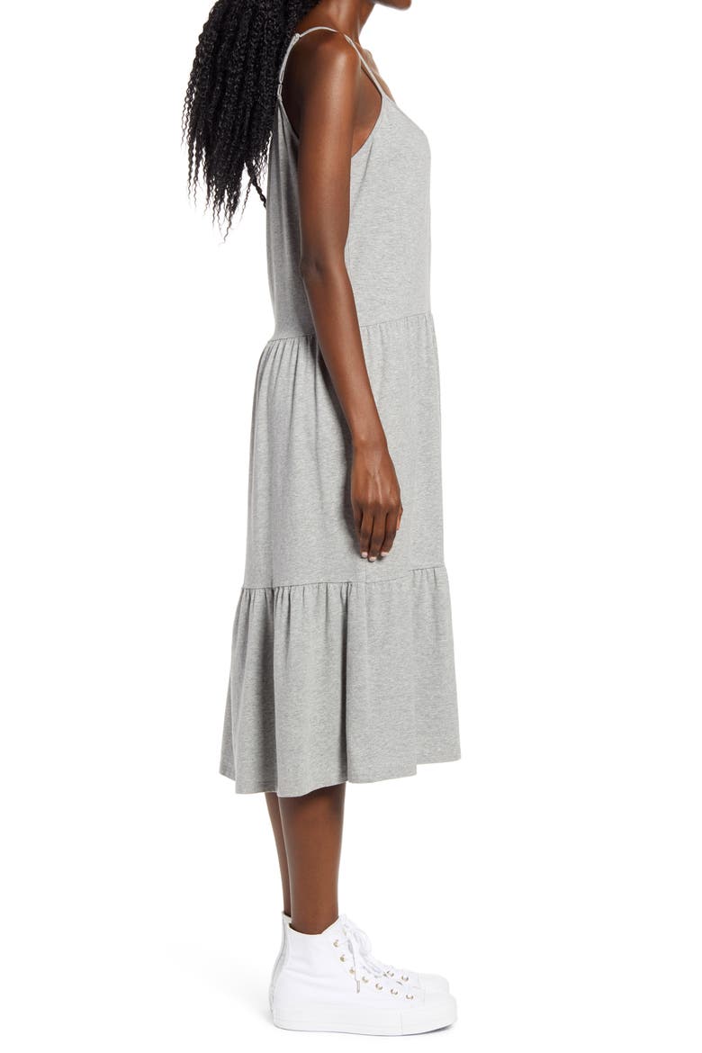 Tiered Jersey Dress, Alternate, color, H GREY