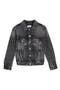 Women's Shrunk Crinkled Denim Jacket