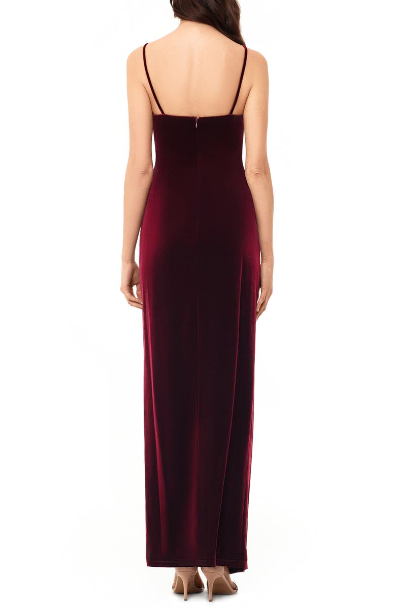 Betsy & Adam Velvet Column Gown, Alternate, color, 