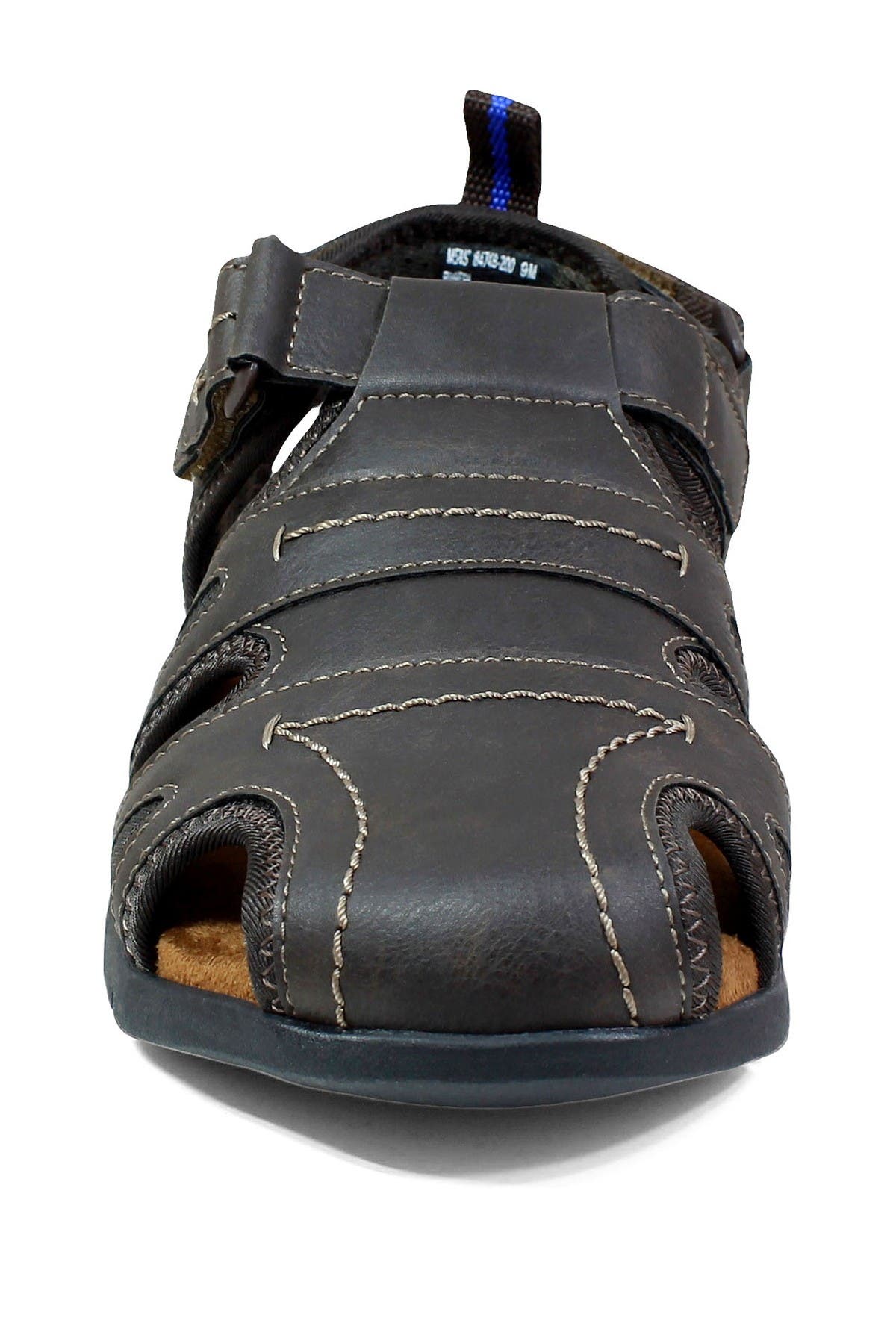 NUNN BUSH Rio Grande Leather Closed Toe Fisherman Sandal - Wide Width Available, Alternate, color, Brown