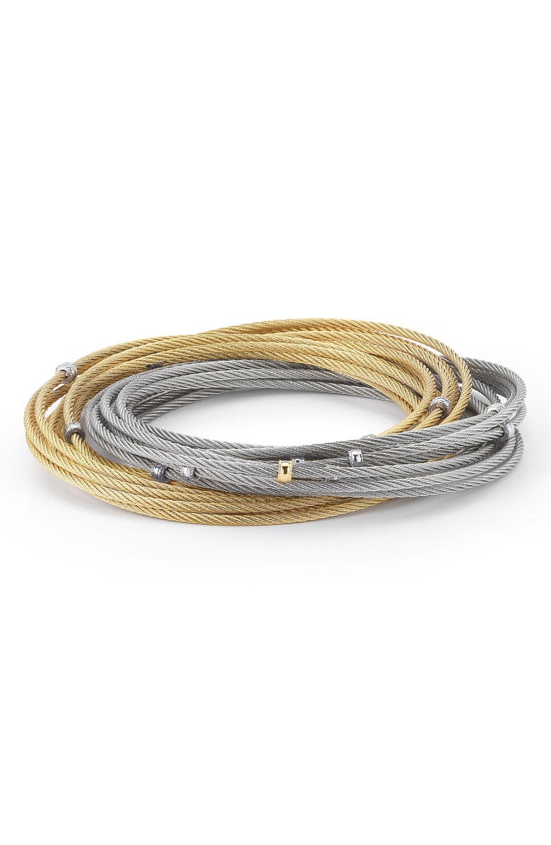 ALOR<sup>®</sup> Crossover Cable Bangle Bracelet, Main, color, 