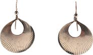 MADISON BEVERLY HILLS Vintage Textured Oval Silvertone Earrings