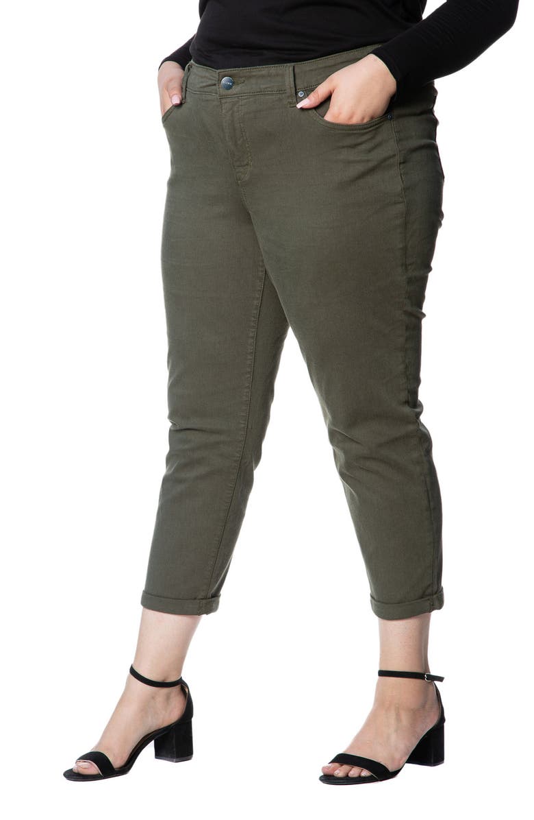 SLINK Jeans Boyfriend Jeans, Alternate, color, Bronze Green