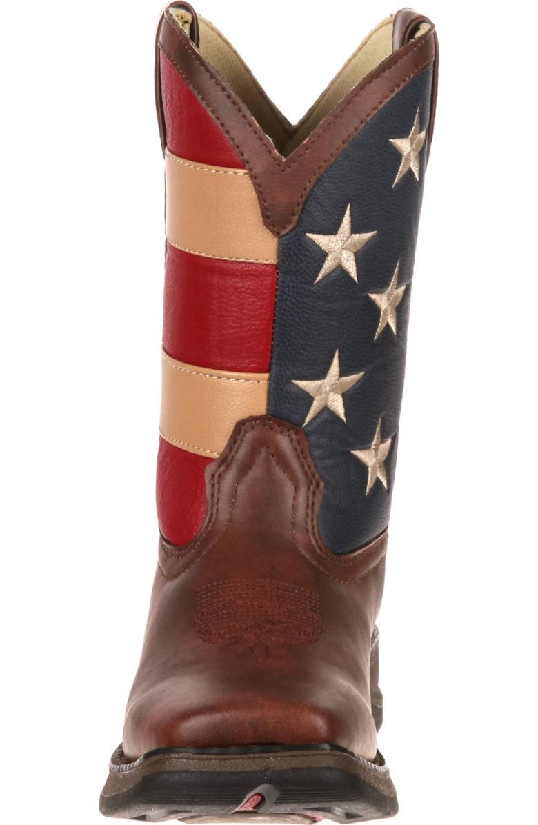 DURANGO Lil' Rebelby Kid's Patriotic Western Boot, Alternate, color, Brown And Union Flag