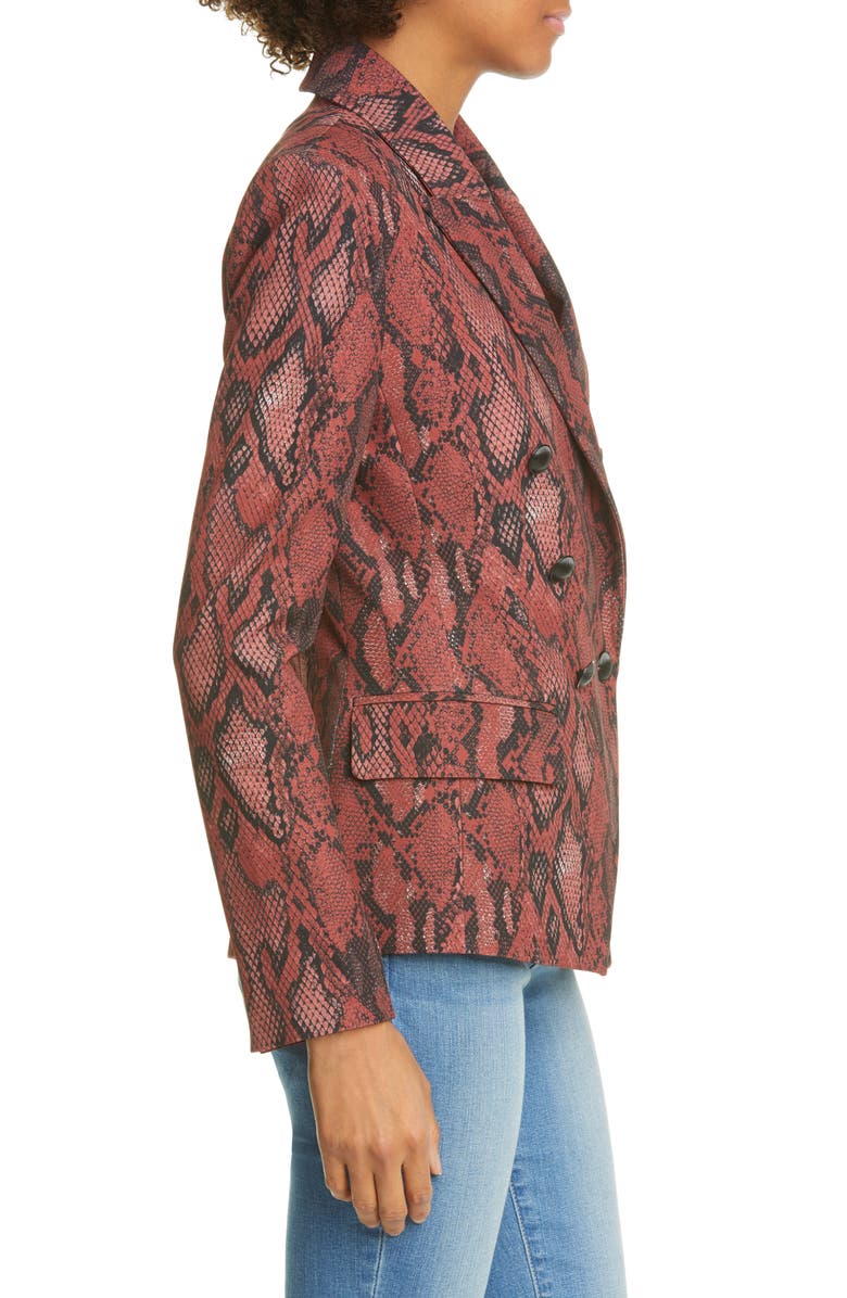 L'AGENCE Kenzie Double Breasted Blazer, Alternate, color, 