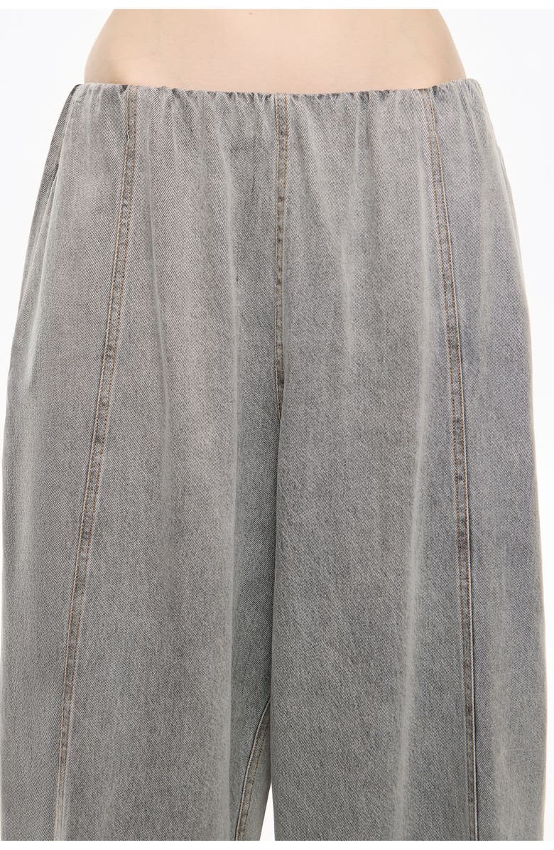 Bimba y Lola Denim Wide Leg Trousers, Alternate, color, Grey