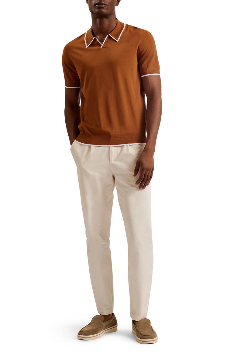 Stortfo Stretch Polo, Alternate, color, BROWN