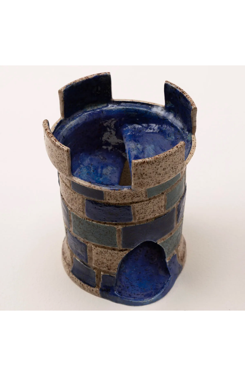 Uncommon Goods Handmade Dice Tower by A Girl And Her Puppy Pottery Studio, Alternate, color, Multi