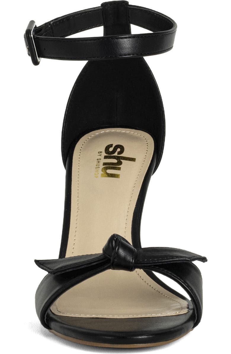 SHUSHOP Emelie Ankle Strap Sandal, Alternate, color, Black