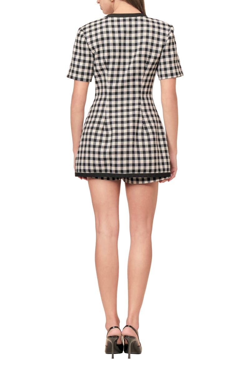 Frances Gingham Wool Jacket, Alternate, color, BLACK GINGHAM
