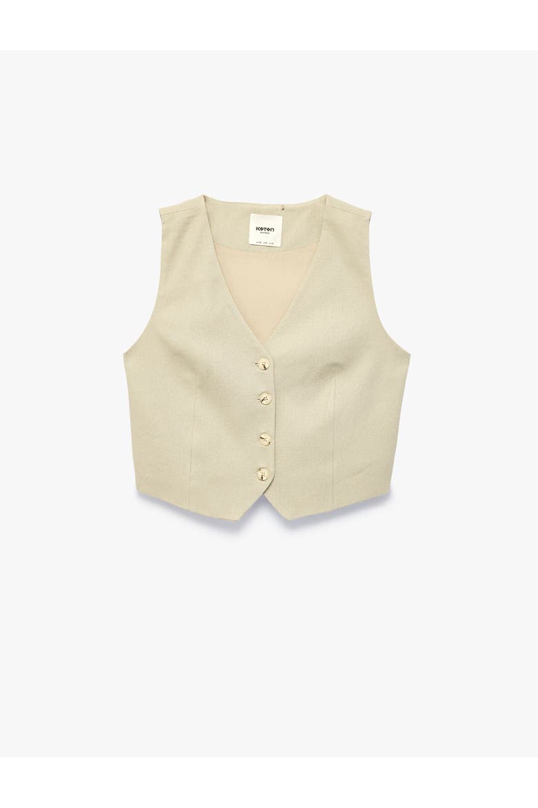 V-Neck Boxy Vest, Alternate, color, MINK
