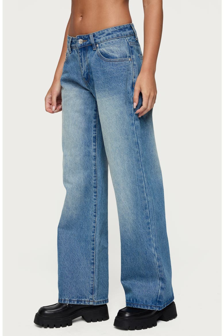 Magda Low Rise Wide Leg Jeans, Alternate, color, BLUE-WASHED