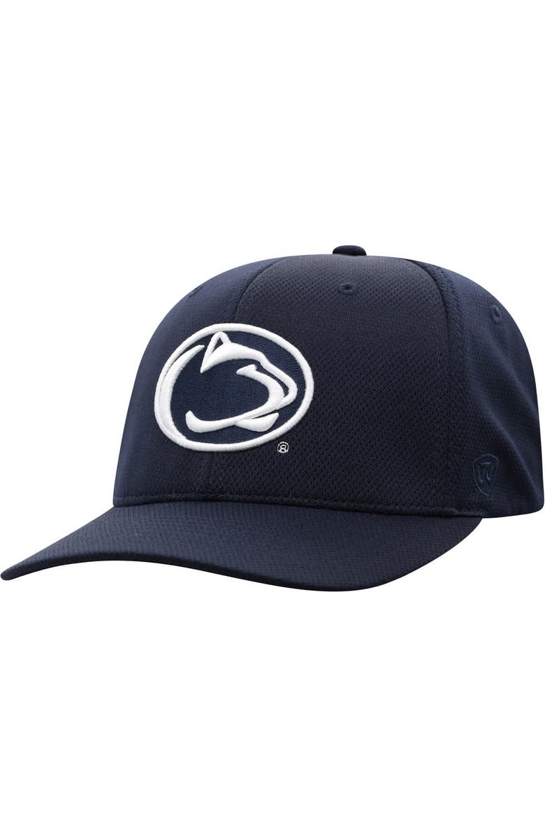 TOP OF THE WORLD Men's Top of the World Navy Penn State Nittany Lions Reflex Logo Flex Hat, Main, color, Navy