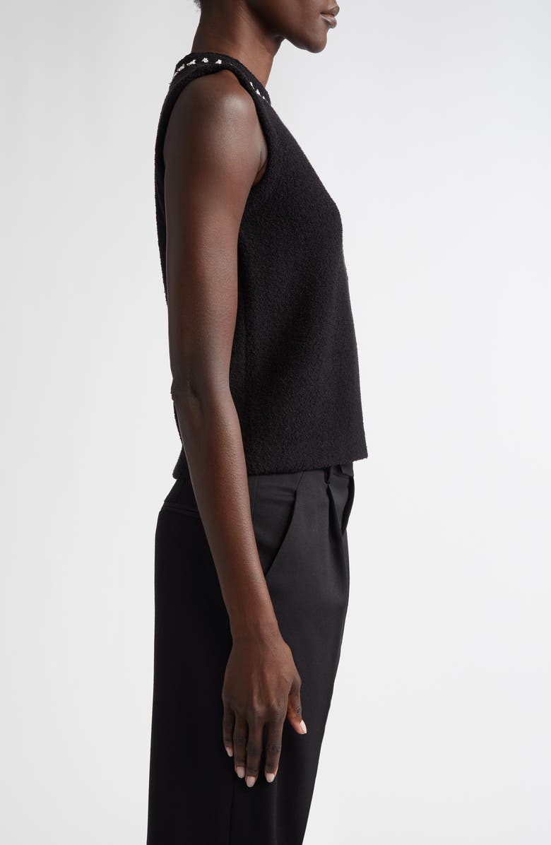 ST. JOHN Embellished Stretch Micro Bouclé Shell, Alternate, color,