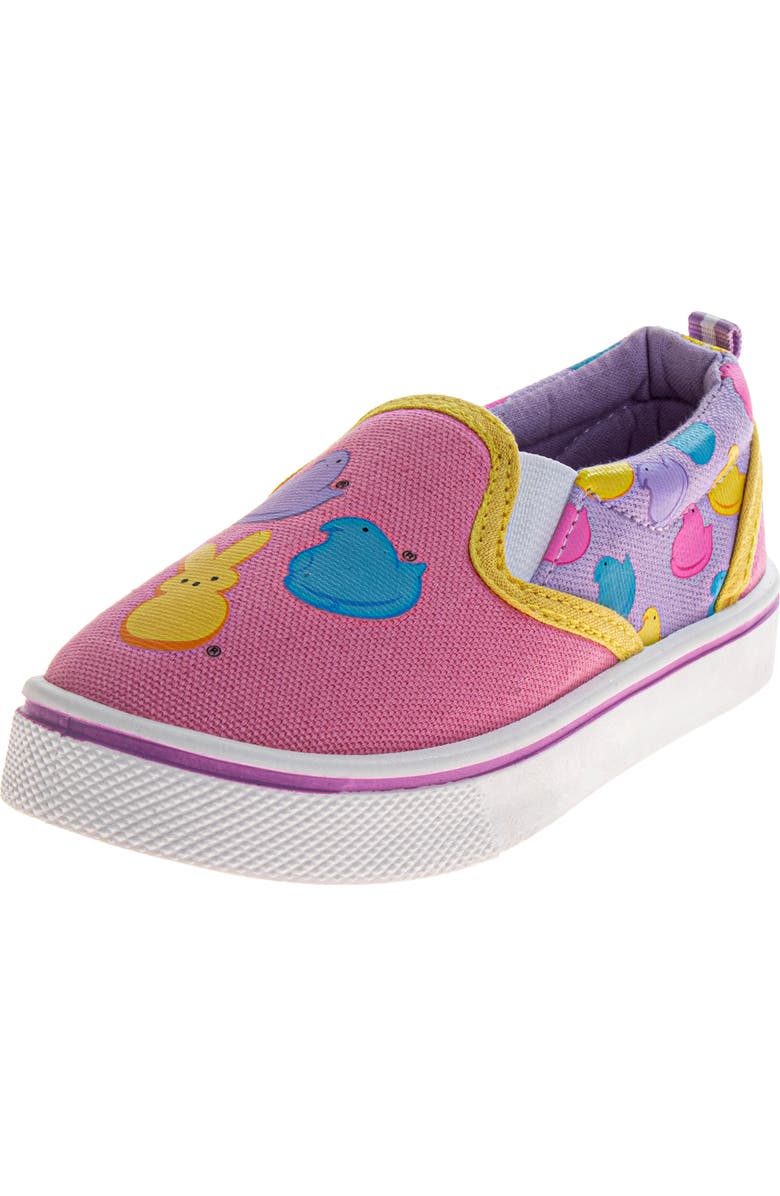 Peeps Girls Canvas Sneakers 11-5, Main, color, Pink Multi