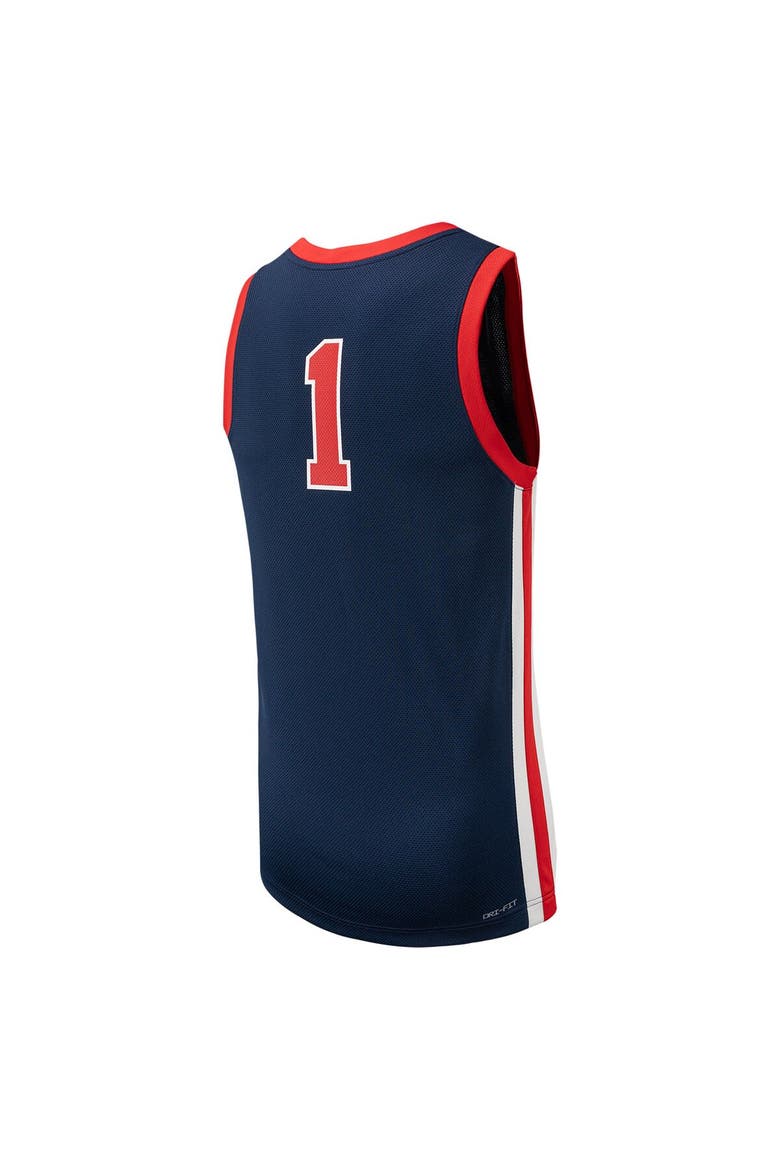 Men's Nike #1 Navy Ole Miss Rebels Replica Basketball Jersey, Alternate, color, Navy