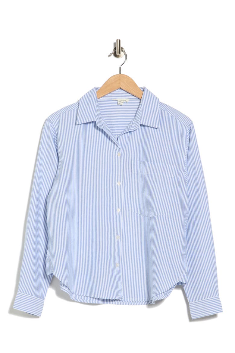 Cami Stripe Shirt, Alternate, color, BAY BLUE