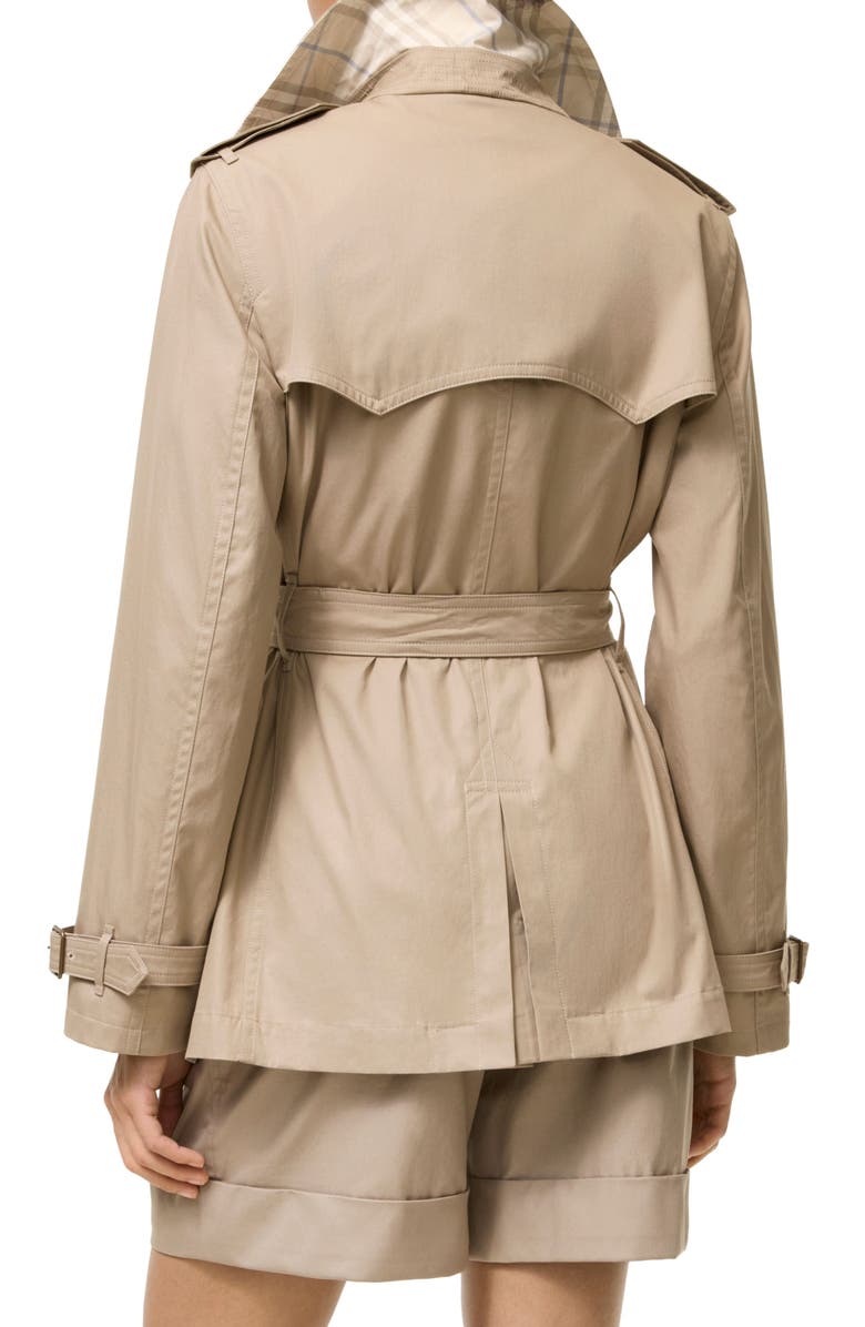 Burberry Foxfield Cotton Gabardine Trench Coat, Alternate, color, Saltmarsh Beige