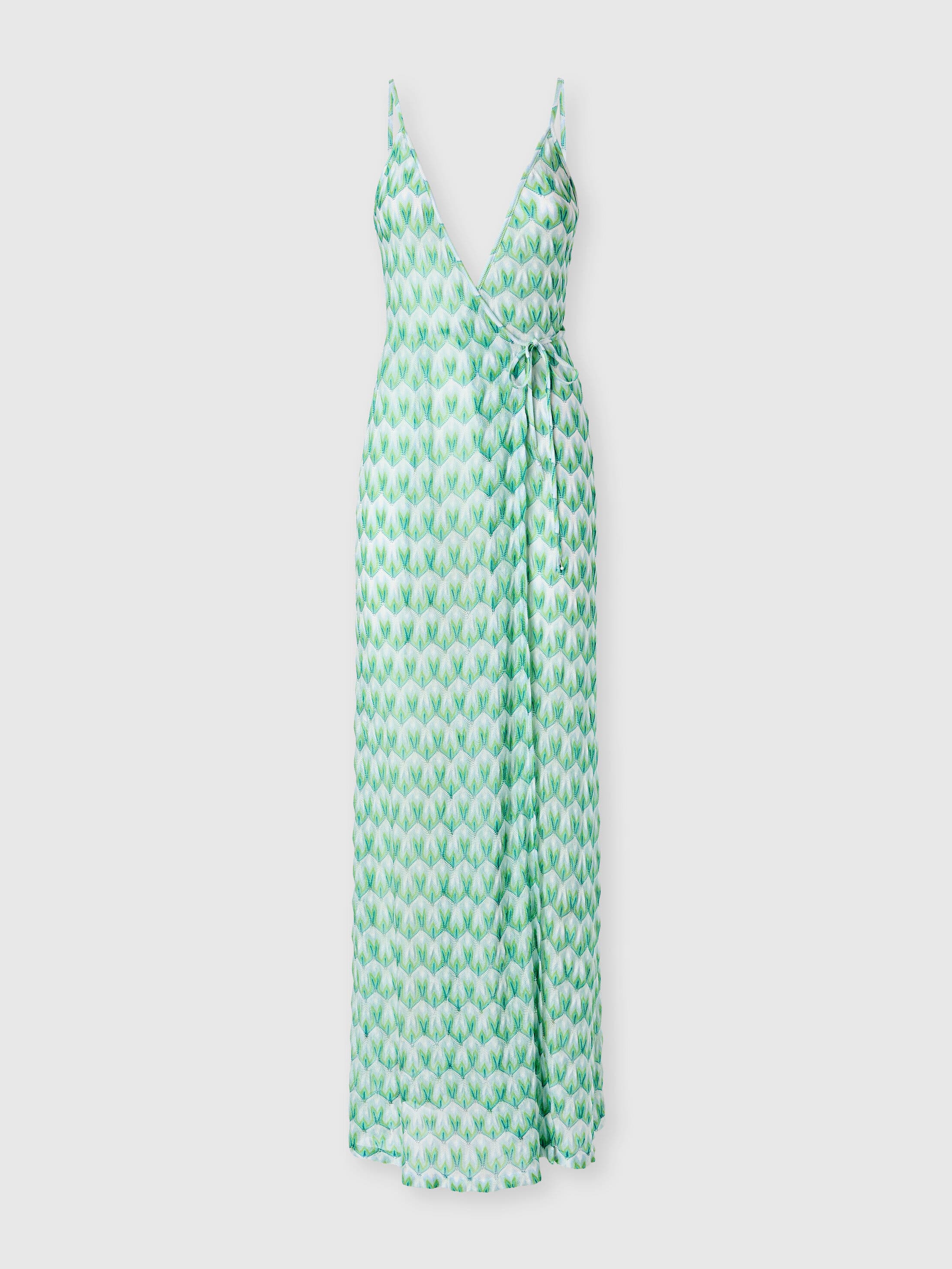 Long Cover-up In Viscose With Floral Pattern