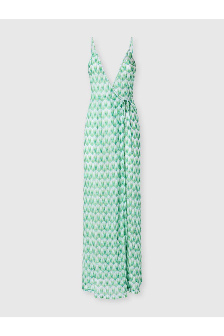 Long Cover-up In Viscose With Floral Pattern, Main, color, Multicoloured