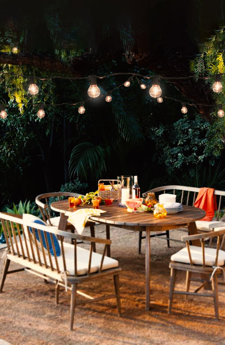 Brightech Ambience Globe LED Outdoor String Lights, Alternate, color, 