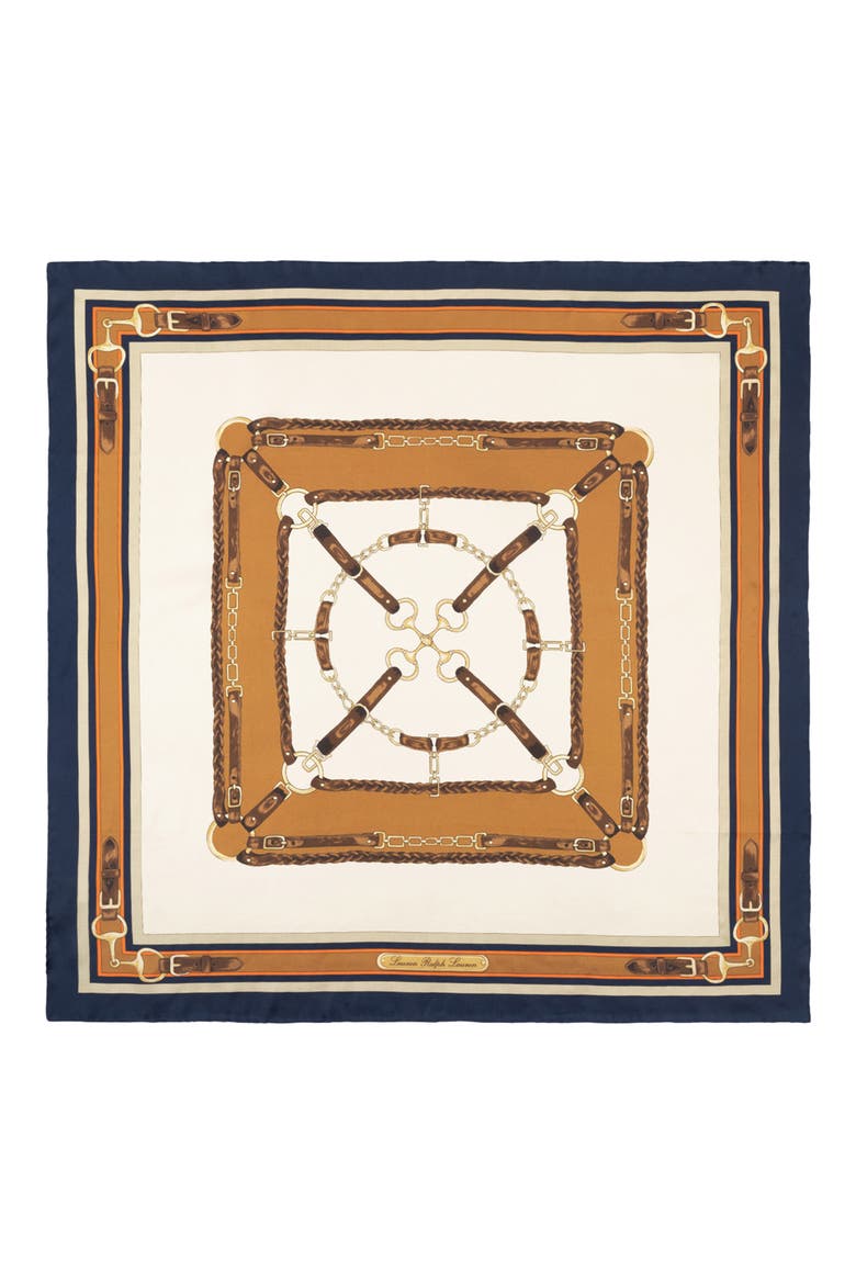 Belting Silk Square Scarf, Alternate, color, MASCARPONE CREAM