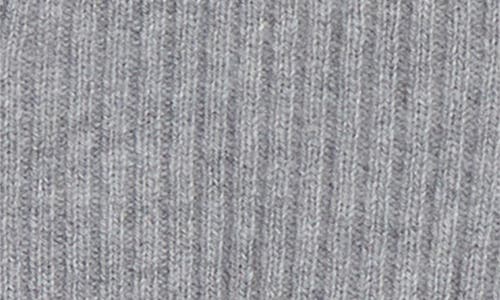 Balmain Button Detail Rib Cashmere & Virgin Wool Cardigan In Gray