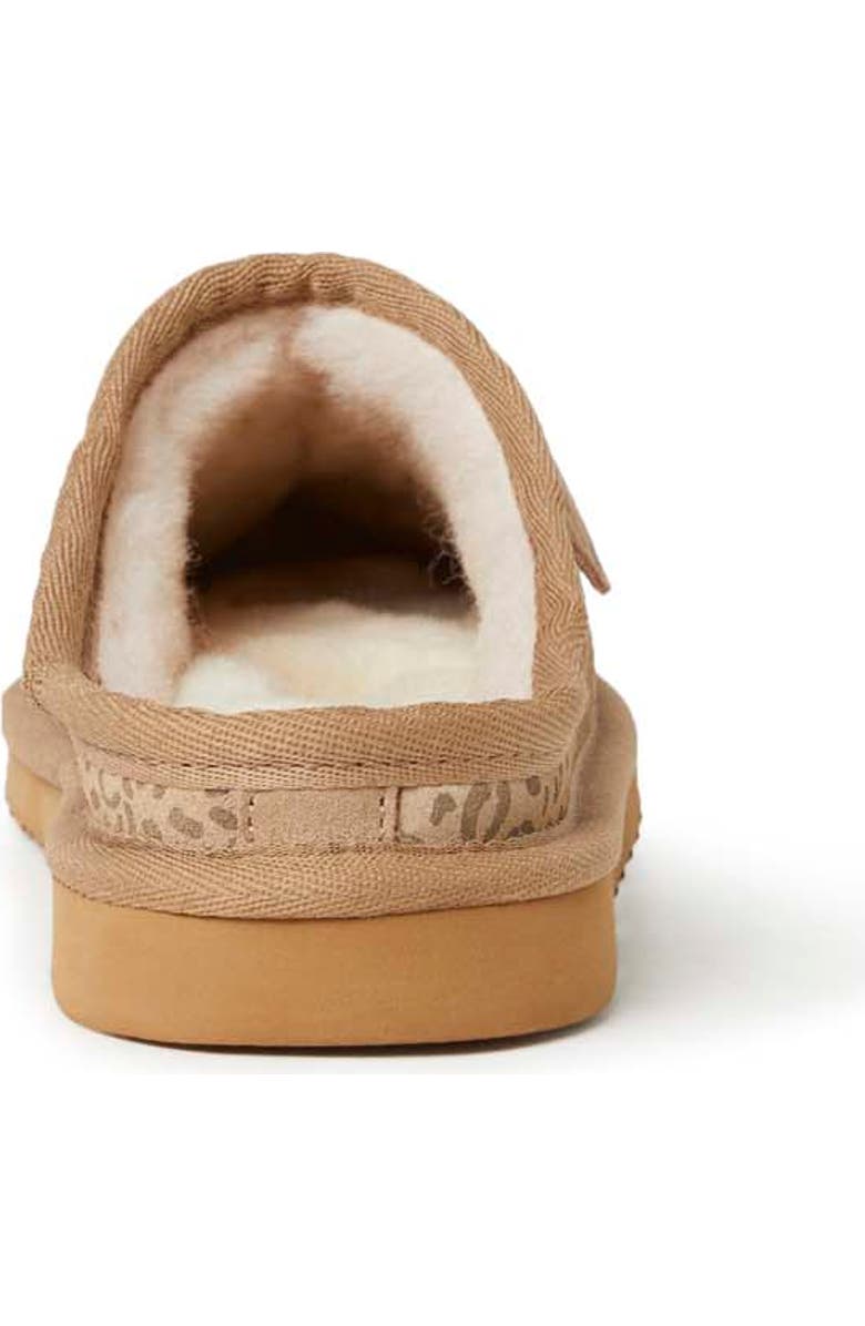 DEARFOAMS Kids' Fireside Dempsey Genuine Shearling Clog Slipper, Alternate, color, Leopard